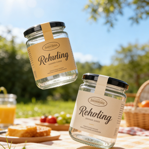 Barattoli in vetro resistenti con coperchi a tenuta stagna, ideali <span class=keywords><strong>per</strong></span> conservare chicchi di caffè, foglie di tè, <span class=keywords><strong>erbe</strong></span> e spezie <span class=keywords><strong>aromatiche</strong></span>. - Product Image 4