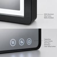 Miroir de salle de bain LED de forme irrégulière, miroir de maquillage pour hôtels, design esthétique personnalisable, 24*32 pouces, appartement