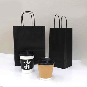 KM Wholesale Price Technology Good Price Advanced Technology Low Price Food <b>Small</b> Biodegradable <b>Black</b> Kraft Paper <b>Bags</b> Fast Food - Product Image 3