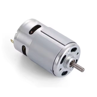 Motor DC RS-895 12V Magnet Permanen 5000 RPM IP67 Torsi 1500g.cm Daya 200W Poros Keluaran Kustom Kipas Logam Kebisingan Rendah Rumah Tangga