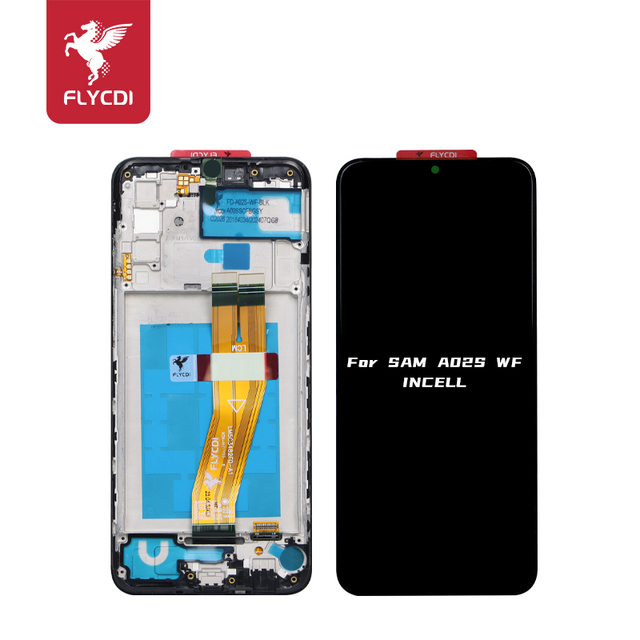 FLYCDI Wholesale Factory Mobile Phone LCD Screen for Samsung A02S With Frame Replacement Display Touch Screen Digitizer