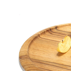 เขียงไม้ทรงกลมพร้อมด้ามจับแบบพกพาสำหรับหั่นขนมปังพิซซ่าสไตล์นอร์ดิก - Product Image 3