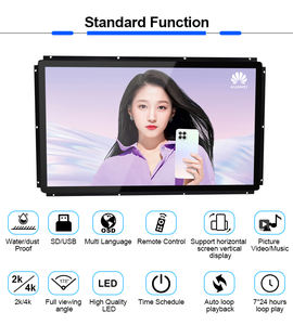Marco abierto 32 pulgadas de alta resolución publicidad reproductor multimedia, tablero de publicidad de vídeo - Product Image 2