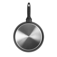 Wajan penggorengan anti lengket hitam, peralatan masak Set aluminium tempa 20cm 22cm 24cm 26cm 28cm 30cm