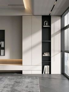 Gabinetes de TV Balom de estilo moderno Diseño de panel de pared de madera para el hogar y el hotel Ventas de fábrica para muebles de sala de estar - Product Image 6