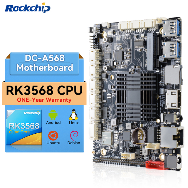 RK3568 Quad Core Rockchip for Processor DDR4 4G/32G Configuration Android Debian Ubuntu OS for Industrial PC Tablet Applications