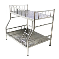 Lit Superposé en Métal Robuste et Durable, Acier Inoxydable, Amovible, pour Appartement et Usage Domestique