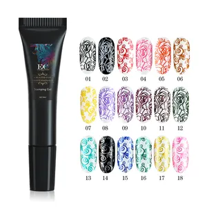 Các Nguồn Cung Cấp Móng Tay Khác Salon Chuyên Nghiệp Tem Gel Ba Lan Rõ Ràng Silicone Nail Stamper Scraper Set Nail Art Dập Tấm Kit