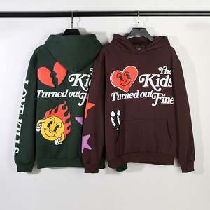 Sudadera con capucha de algodón pesado recién llegada al por mayor para hombre patrón de letras personalizado bolsillo de canguro hombro caído ODM para otoño - Product Image 3