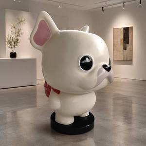 Estatua <span class=keywords><strong>de</strong></span> Perrito <span class=keywords><strong>de</strong></span> Dibujos Animados para Decoración <span class=keywords><strong>de</strong></span> Interiores, Galerías, Jardines y Exteriores, Escultura <span class=keywords><strong>de</strong></span> Bulldog Francés en Fibra <span class=keywords><strong>de</strong></span> Vidrio <span class=keywords><strong>de</strong></span> Alto Brillo - Product Image 2