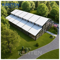 Carpa de Lujo KENTEN, Carpa Blanca Transparente Cerrada para Fiestas al Aire Libre, 40 x 60, 40x100, Carpas para Eventos de 40 por 100 para 100 a 500 Personas