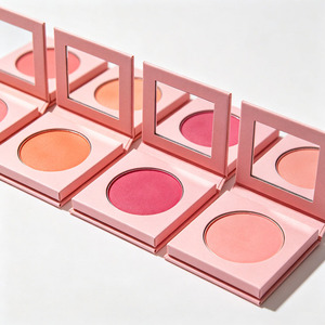 Colorete en Polvo Prensado de Marca Privada, Acabado Mate, Suave y Fácil de Difuminar, Larga Duración, Tono Melocotón Rosa Bebé, Fabricante OEM - Product Image 3