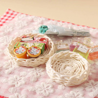 Panier de rangement de bureau à l'échelle 1:12, panier à fruits, mini modèle, accessoires de scène DIY pour maison de poupée OB11