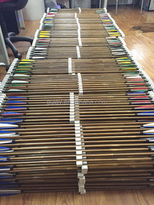 Frecce di bambù doppi colori Fletchings di tacchino frecce di caccia per arciere & Hobbist tiro con l'arco di caccia - Product Image 5