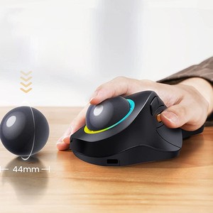 <span class=keywords><strong>Souris</strong></span> à bille sans fil BT, <span class=keywords><strong>souris</strong></span> sans fil rechargeable, <span class=keywords><strong>souris</strong></span> ergonomique à bille avec rétroéclairage RVB pour Windows Mac Pad - Product Image 1