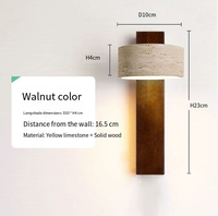 Applique murale Wabi Sabi en travertin, lampe de chevet LED en pierre naturelle, style nordique pour chambre, appartement, hôtel, salon, couloir