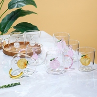 Gobelet en verre ménager 3D creux créatif résistant aux hautes températures, en borosilicate de haute qualité, style INS, disponible en usine