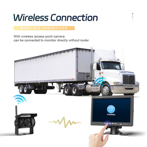 Podofo 7 ''tín hiệu kỹ thuật số không dây sao lưu máy ảnh màn hình IP68 không thấm nước tầm nhìn ban đêm BSD + Phía sau xem máy ảnh cho xe tải xe buýt <span class=keywords><strong>RV</strong></span> - Product Image 2