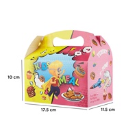Conception personnalisée Pliable Mignon Emballage alimentaire en papier Jetable pour enfants Frit Happy Meal Poulet Qualité Boîte à emporter