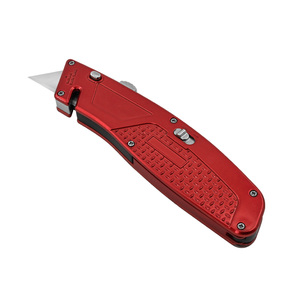 סכין יפנית נשלפת קלת משקל עם ידית פלסטיק, סכין חיתוך מהיר להחלפה, סכין גגות עם 4 להבים נוספים - Product Image 1