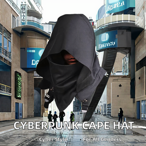 Capa con capucha <span class=keywords><strong>Cyberpunk</strong></span> de Halloween, nuevo <span class=keywords><strong>disfraz</strong></span> de juego de rol medieval con sombrero a juego, ropa de juego exclusiva - Product Image 2