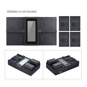 Andoer NP-FZ100 Chargeur de batterie pour appareil photo LCD 4 canaux de remplacement pour <span class=keywords><strong>Sony</strong></span> A7III A9 A7RIII <span class=keywords><strong>A7SIII</strong></span> avec chargeur de voiture DC - Product Image 4