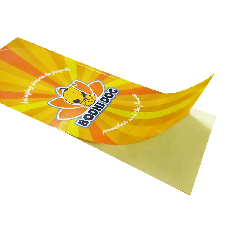 Custom Waterproof Vinyl Paper Label Custom Stickers Printrd Packaging Decorative Coated paper sticker
