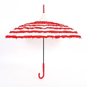 Parapluie Pagode Élégant à Bordure Dentelle, 24 Baleines, Cadre en Alliage, Ouverture Manuelle, Protection Soleil et Pluie pour Mariage, Style Vintage - Product Image 5