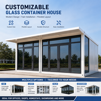 Villa conteneur préfabriquée modulaire portable de 20 pieds à assemblage rapide en panneaux sandwich d'acier contemporains pour bureau, hôtel ou bâtiment
