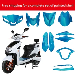 Shangling xunying thế hệ thứ ba xe tay ga điện vỏ đầy đủ bộ màu đen sơn Nhựa Bộ dụng cụ xe đạp đầy đủ - Product Image 4