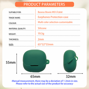 Étui de protection pour écouteurs, étui en silicone pour <span class=keywords><strong>Baseus</strong></span> Bowie MS1, coque pour écouteurs sans fil, pour <span class=keywords><strong>Airpods</strong></span> Pro - Product Image 4