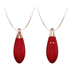 Vibrateur Collier Goutte d'Eau Modèle Dauphin Rouge Rose pour Femme, Massage Pénétrant Profond Doux pour la Peau, Jouet Sexuel Adulte pour Flirter - Product Image 4