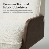 Fauteuil d'appoint pivotant en tissu de style minimaliste italien, fauteuil rembourré design avec base en métal, fauteuil lounge pour salon, villa, hôtel
