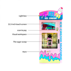 Máquina Expendedora Automática de Helados Cuadrada Naughty Dog con Opciones de Leche y Frutas para Restaurantes, 1 Año de Garantía, 230-115V - Product Image 3