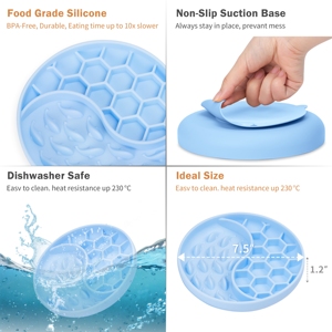 Plaque en silicone de qualité alimentaire pour chiens, gamelle anti-glouton en silicone pour animaux de compagnie, tapis de léchage en silicone pour chien, gamelle en silicone pour chien - Product Image 4