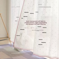Rideaux transparents brodés couleur crème, légers et parfaits pour la chambre, le salon, le balcon ; Luxe discret