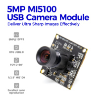 Módulo de Cámara USB de Alta Calidad con Enfoque Fijo de 80 Grados, Sin Distorsión, 2k 2592*1944, 5 Megapíxeles, UVC, Suministro de Fábrica Hampo