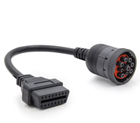 Cable de Diagnóstico para Escáner de Camiones OBD2 de 16 Pines Hembra a 9 Pines Macho para J1939