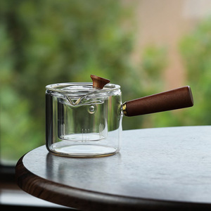 Glass Teapot With Wooden Handle And Lid Small Kung Fu <b>Tea</b> Set For Electric Stove - Product Image 4