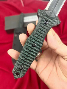 มีด BM Tyrant DIY รุ่นสำหรับใช้งานกลางแจ้ง ใบมีดแบบ Fixed Blade ด้ามจับ G10 ปลายแหลม ใบมีดสองคม ทำจากเหล็กสแตนเลส ปรับแต่งได้ตามต้องการ รับผลิตแบบ OEM สำหรับการตั้งแคมป์ - Product Image 5