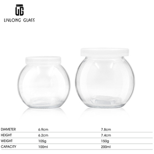 Offre Spéciale stockage des aliments tasse à <span class=keywords><strong>yaourt</strong></span> en verre rond 100ml 200ml bouteille <span class=keywords><strong>de</strong></span> pudding <span class=keywords><strong>pot</strong></span> en verre <span class=keywords><strong>vide</strong></span> - Product Image 2