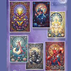 Offre Spéciale – <span class=keywords><strong>Cartes</strong></span> de collection Pokémon A6 sur le thème du monde fantastique, 25 souvenirs chinois de qualité supérieure, <span class=keywords><strong>cartes</strong></span> à épingler en cristal, vente en gros, jouets et cadeaux - Product Image 3