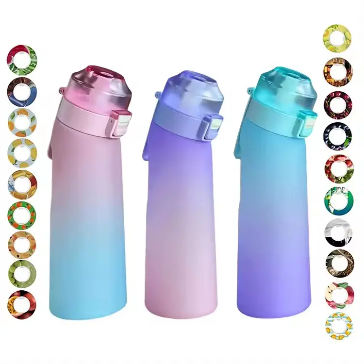 custom color logo drinking met smaken air scent fruit flavour up tritan water bottle with flawour flavor pod