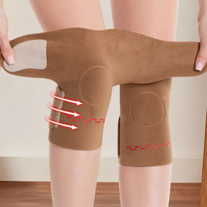 Automne hiver résistant au froid chaud genouillère Double face néoprène épaissi stockage de la chaleur coupe-vent réglable crochet boucle - Product Image 1