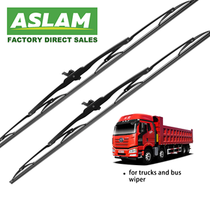 ASLAM - Escobilla Limpiaparabrisas de Metal Resistente de 12 a 32 Pulgadas para Camiones, Autobuses, Remolques, Vehículos Comerciales, Caucho Natural, OEM, Venta al por Mayor - Product Image 1