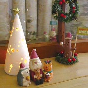 Forest Santa Claus ZAKKA Cute Handmade Pine Cone Christmas Decoration Desktop Car Decoration - Product Image 1