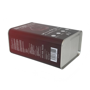 Boîte rectangulaire en fer blanc avec poignée et bouchon à vis, capacité 2L, pour emballage de peinture/produits chimiques, couleur personnalisée, logo OEM, flexographie - Product Image 5