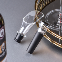 Fournisseurs d'aérateur de bouteille de vin en aluminium personnalisé en plastique de qualité alimentaire de vente chaude d'usine décanteur et barre d'arrêt