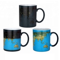Tasse à sublimation en céramique à couleur changeante magique 11oz fleur souris personnalisée cadeau halloween tasse à café