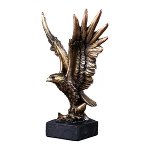 Resin Eagle Statue Sculpture Wild Animals Ornaments Desktop Display Decorative Decoration